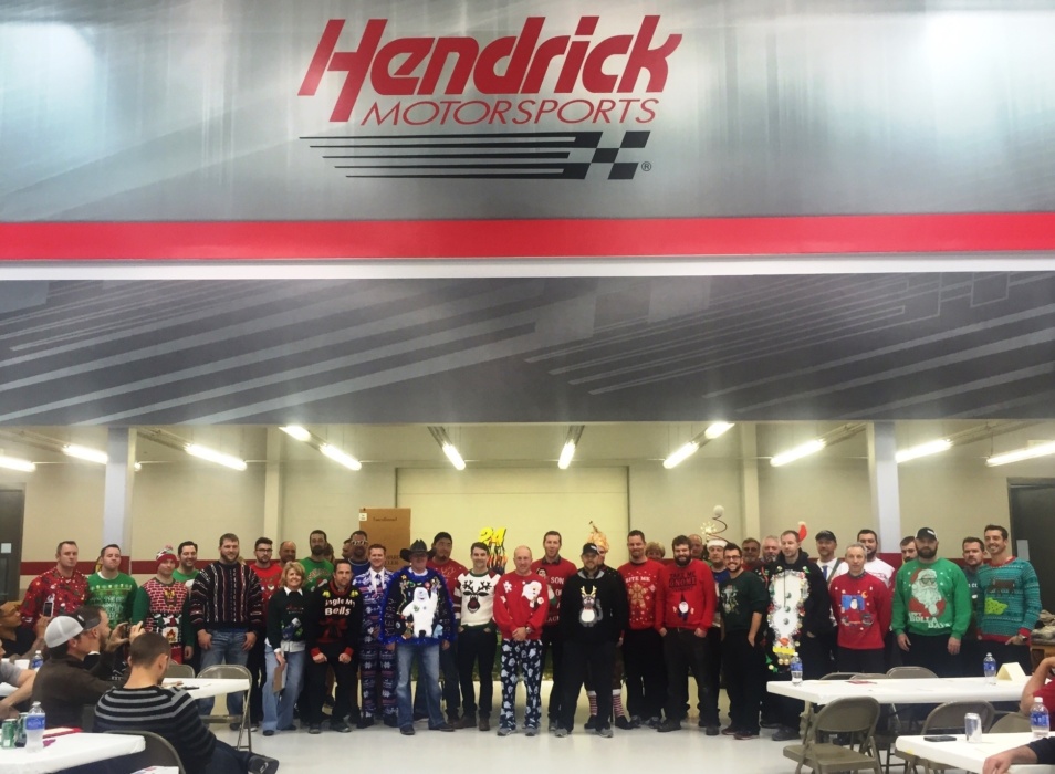 Race shops in holiday spirit Hendrick Motorsports